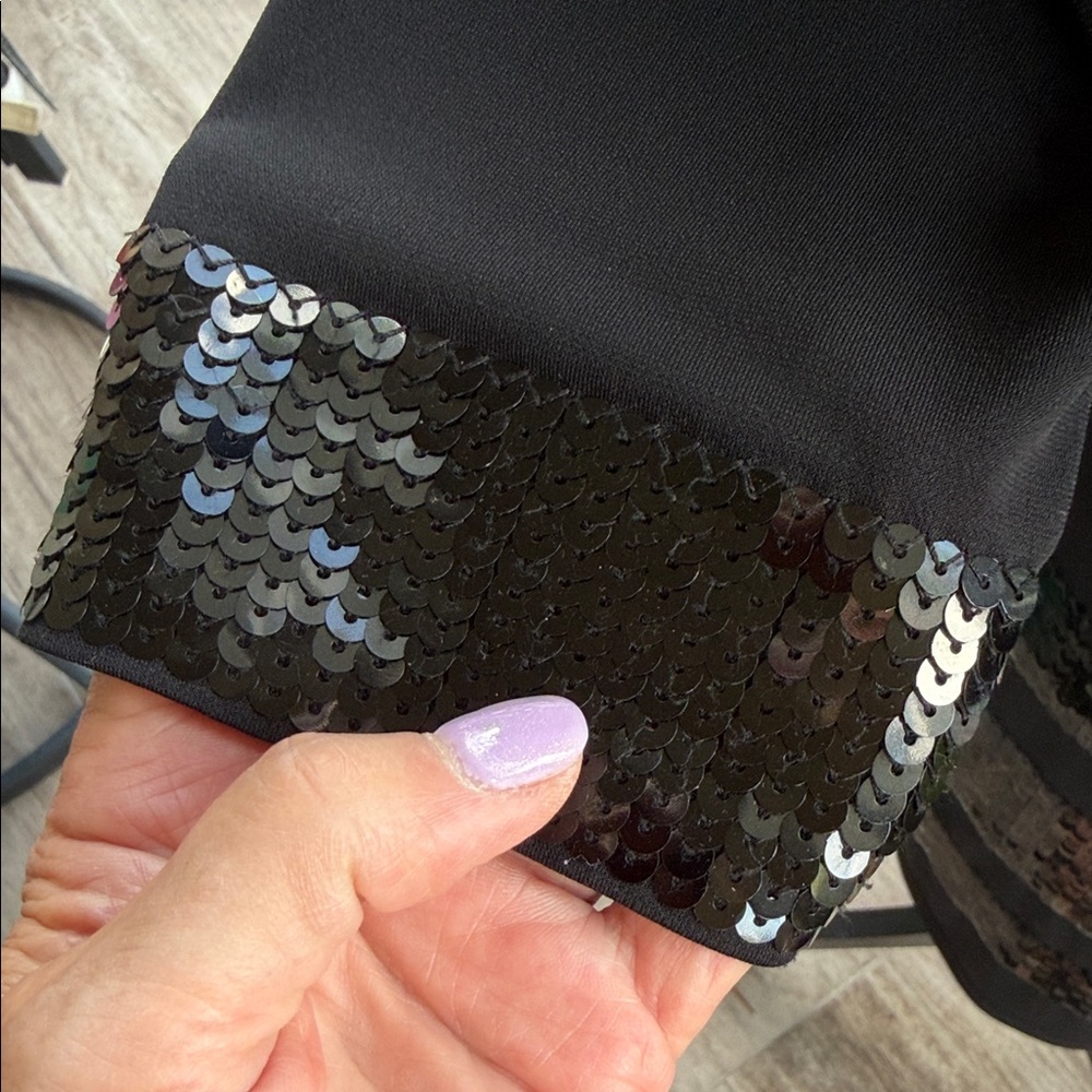 Michael Kors Black Sequin 3/4 Sleeves Dress - Picture 5 of 8